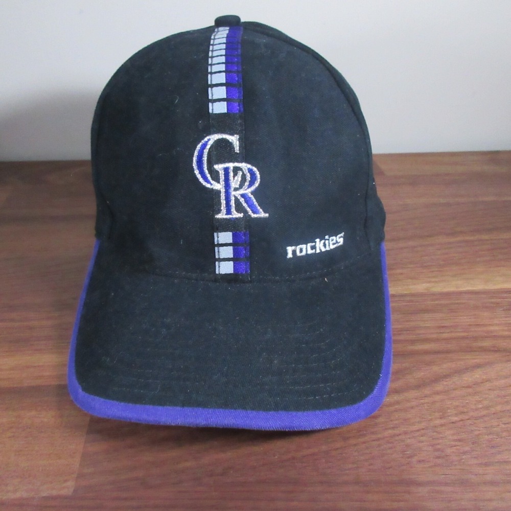 Colorado Rockies Hat Cap Logo Athletics Strap Back Logo 7‎ MLB Baseball VINTAGE